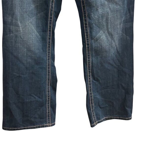 7Seven Women's Bootcut Jeans Size 18 Blue Dark Wash Embellished - Picture 2 of 14